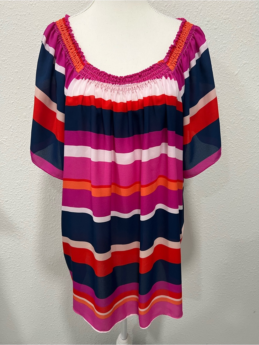 VIOLET & CLAIRE Multicolored Striped Top EUC